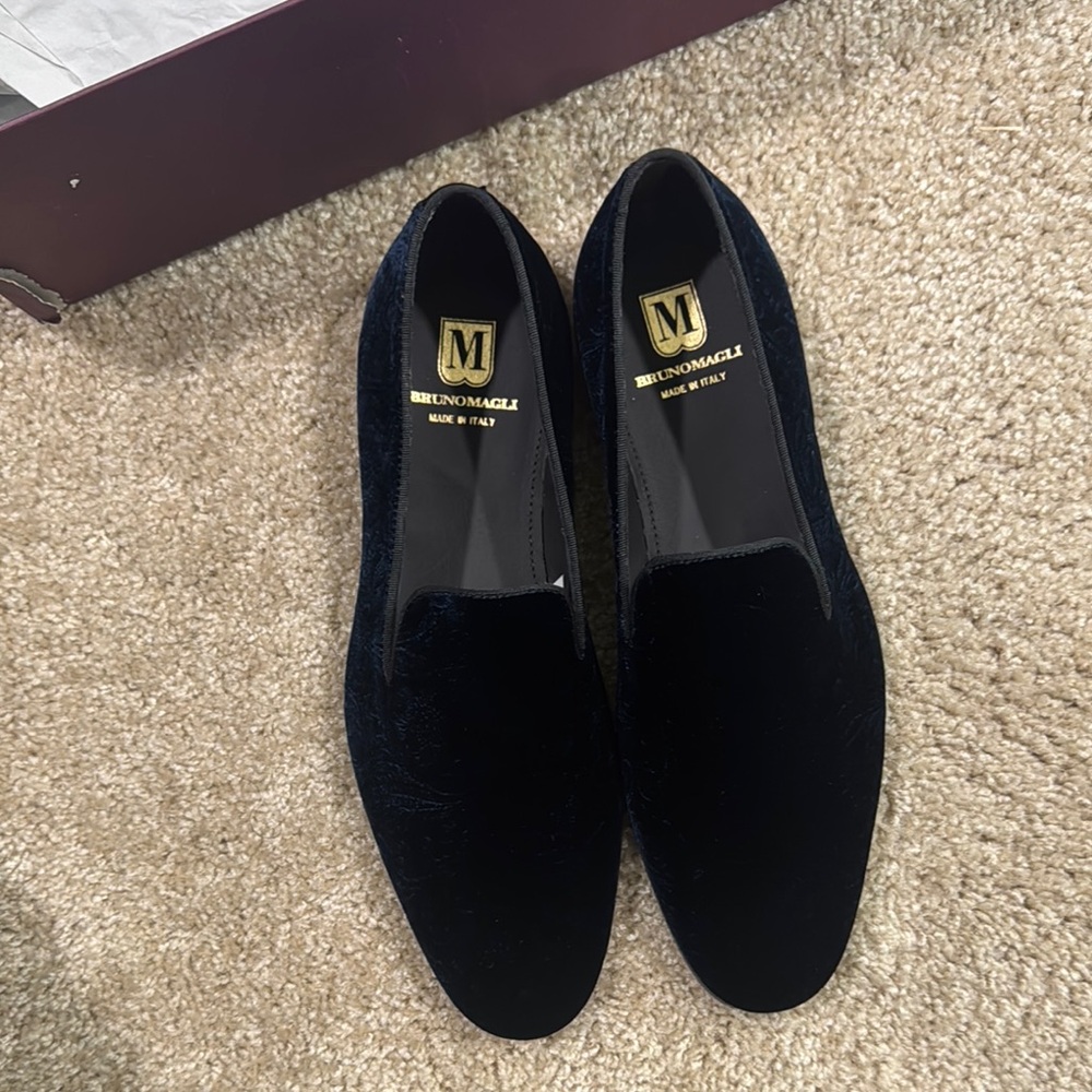 Bruno Magli Men's Black Velvet Loafers